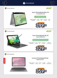 Volantino Unieuro Pagina 2: Acer Chromebook Tab 311 €329,90, Lenovo Chromebook Duet €359,90