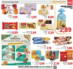 Volantino Eté Pagina 17: Mulino Bianco Pane e Cioccolato €2,89, Fatina Snack Fitness Mix €2,19