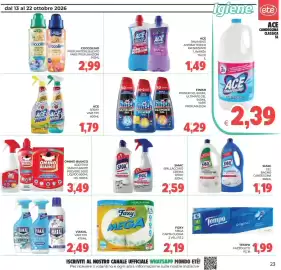 Volantino Eté Pagina 23: Foxy Mega carta cucina €2,19, Omino bianco additivo smacchiante €3,49