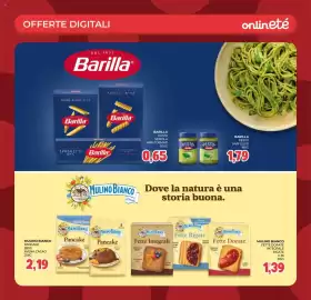 Volantino Eté Pagina 34: Mulino Bianco Pancake €2,19, Barilla pasta semola €0,65