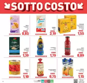 Volantino Eté Pagina 4: Emiliane Pasta all'uovo €1,55, Kinder Brioss €2,19