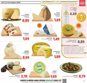 Volantino Eté Pagina 9: Caciocavallo all'etto €0,99, Entremont fusò noci all'etto €1,69