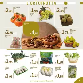 Volantino SpeSì Pagina 3: Delizie dell'Orto Cicorie €1,38, Broccoli €1,98
