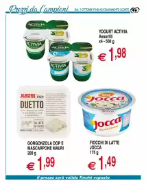 Volantino Centro Oceano settimana 42 Pagina 25: Duetto Gorgonzola DOP e Mascarpone Mauri €1,99, Fiocchi di latte Jocca €1,49