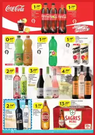 Folheto Spar Página 7: Refrigerante spar c/ gás ananás / laranja €0,69, Sagres mini €13,20