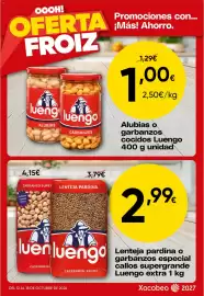 Folleto FROIZ semana 42 Página 4: OOOH! Promociones con... ¡Más! OFERTA Mas! Ahorro. FROIZ lueng luengo ALUBIAS GARBANZOS