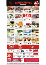 Folleto Disco Página 1: Surtidas - facturas surtidas/medialunas €3.990,00, Rucula €1.499,00