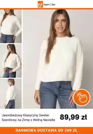 Born2be gazetka Strona 2: Jasnobeżowy klasyczny sweter szenilowy na zimę z wełną Navielle €89,99