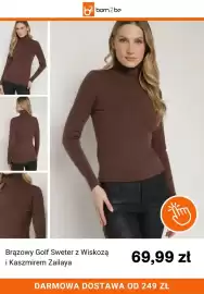 Born2be gazetka Strona 4: Brązowy golf sweter z wiskozą i kaszmirem Zailaya €69,99