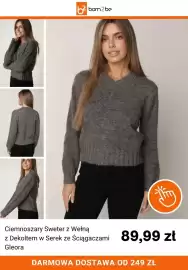 Born2be gazetka Strona 8: Ciemnoszary sweter z wełną z dekoltem w serek ze ściągaczami Gleora €89,99