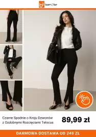 Born2be gazetka Strona 9: Czarne spodnie o kroju dzwonów z ozdobnymi rozcięciami Telocus Born2be €89,99