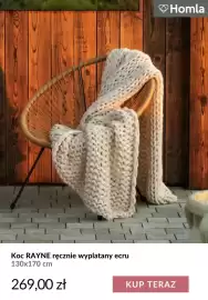 Homla gazetka tydzień 42 Strona 10: Koc Rayne ręcznie wyplatany ecru 130x170 cm Homla €269,00