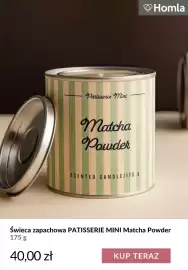 Homla gazetka tydzień 42 Strona 12: Świeca zapachowa Patisserie Mini Matcha Powder Homla €40,00