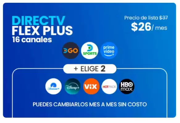 DirecTV (válido hasta 2-12)
