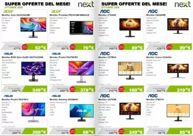 Volantino Next Pagina 3: Asus monitor ROG Strix OLED XG27ACDNG €549,90, Asus monitor proart pa279crv €379,90