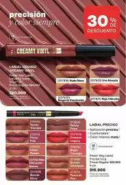 Catálogo Avon Página 24: Rojo - labial liquido creamy vinyl €20.000,00
