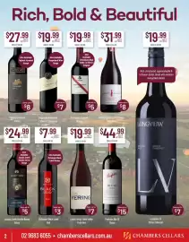Chambers Cellars catalogue Page 2: The Footbolt €19,99, Taylors Jaraman Shiraz €27,99