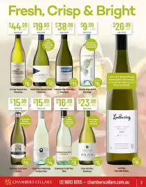 Chambers Cellars catalogue Page 3: Oldstream Hills Chardonnay €38,99, Robert Oatley Margaret River Chardonnay €19,99