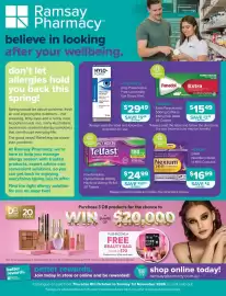 Ramsay Pharmacy catalogue Page 1: Telfast Fexofenadine Hydrochloride 180mg Hayfever Allergy Relief €24,99