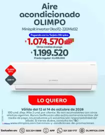 Catálogo Olímpica Página 3: Olimpo - minisplit inverter olaci12-220mid32 €1.074.570,00