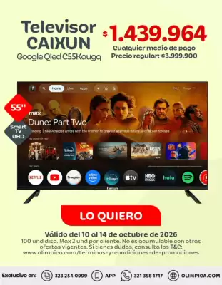 Olímpica (válido hasta 14-10)