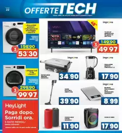 Volantino Eurospar Pagina 22: BILANCIA PESA ALIMENTI KG. 5 €8,99, FRULLATORE IMPROVE FR6032LB LT.1,5 €17,90