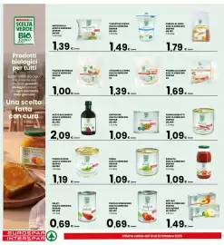 Volantino Eurospar Pagina 5: YOGURT NATURALE SCELTA VERDE BIO DESPAR €1,49, MOZZARELLA SCELTA VERDE BIO DESPAR €1,39