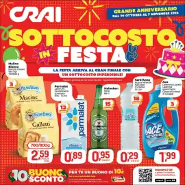 Volantino Crai Pagina 1: Parmalat Latte Uht Parzialmente Scremato €0,89, Heineken Birra €0,95