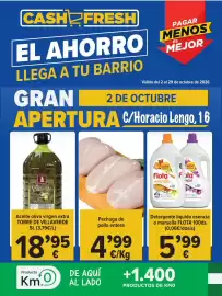 Folleto Cash Fresh Página 1: Pechuga de pollo entera €4,99, Torre de Villaverde aceite oliva virgen extra €18,95