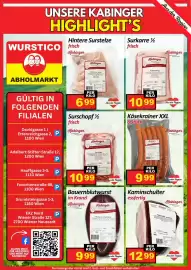 Wurstico Flugblatt Seite 6: Hintere Surstelze Kabinger €6,99, Surschopf ½ frisch Kabinger €10,99