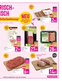 Sutterlüty Flugblatt woche 42 Seite 9: Ja! Natürlich Bio Weide Jungrind €27,99, Putenschnitzel gefüllt €14,69