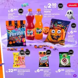 Catálogo Plaza Vea Página 7: Bon o Bon Minis Halloween €22,90, Sayon Caramelos Yogurt suak halloween €6,80