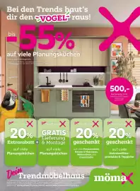 Mömax Flugblatt woche 42 Seite 1: Visiona Küchenblock Milino €500,00
