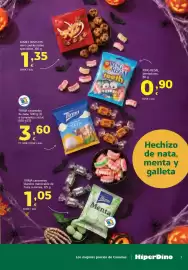 Folleto HiperDino Página 3: Tirma - caramelos blandos masticable de fruta o menta €1,05, King regal - dentaduras €0,90