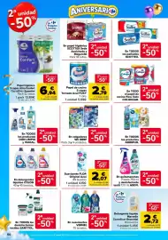 Folleto Carrefour Página 50: Flor suavizante original azul €2,07, Foxy papel de cocina 3 capas Tornado Azul €2,79