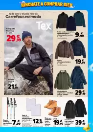 Folleto Carrefour Página 67: Cazadora con capucha y forro polar hombre €39,99, Bastón trekking de aluminio €7,99