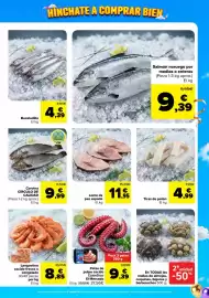 Folleto Carrefour Página 7: Lomo de pez espada €11,95, Carrefour patas de pulpo cocido €9,39