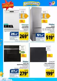Folleto Carrefour Página 70: Haier Horno H6 ID2P3T1HTX Series 2 €279,00, Candy Placa C63TPSC/E1 €199,00