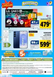 Folleto Carrefour Página 82: LG QNED AI Mini LED TV 55" €479,00, Samsung smartphone galaxy s25 5g €599,00