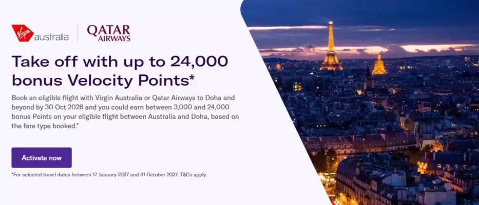 Virgin Australia (valid until 31-12)