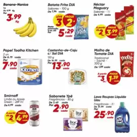 Tabloide Dia Página 1: Maguary - néctar €3,99, Dia - batata frita €5,29