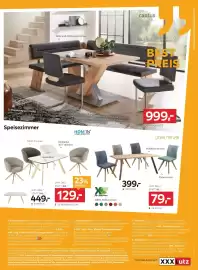 XXXLutz Prospekt woche 42 Seite 9: Armlehnstuhl €129,00, Esstisch €449,00