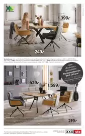 XXXLutz Prospekt Seite 11: Armlehnstuhl €249,00, Esstisch €1.399,00