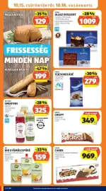 ALDI akciós újság hét 42 Oldal 10: 10.15. CSÜTÖRTÖKTŐL 10.18. VASÁRNAPIG AZON MELEGÉBEN MAJAS KOCKA frissen sütött pékáru