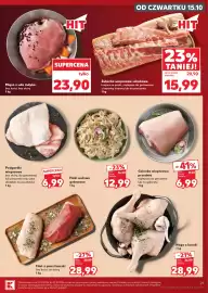 Kaufland gazetka tydzień 42 Strona 21: Żeberka wieprzowe schabowe krojone w paski €15,99, Flaki wołowe gotowane €12,99