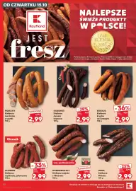 Kaufland gazetka tydzień 42 Strona 22: Kiełbasa krucha od Szwagra Krakus €2,99, Kiełbasa morlińska z szynki Morliny €2,99