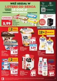 Kaufland gazetka tydzień 42 Strona 39: Śmietana Łaciata 18% €3,59, Napój jogurtowy Actimel 4-pak truskawkowy €5,39