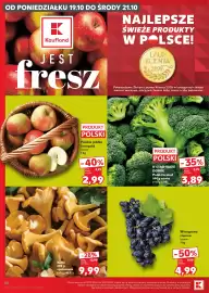 Kaufland gazetka tydzień 42 Strona 58: Winogrona ciemne €4,99, Jabłka polskie Jonagold €2,99