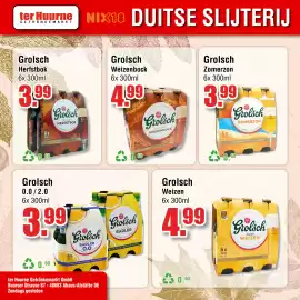 Ter Huurne Holland Markt folder Pagina 12: Grolsch Weizenbock €4,99, Grolsch Zomerzon €3,99