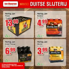 Ter Huurne Holland Markt folder Pagina 13: Hertog Jan Pilsner €13,99, Hertog Jan Bockbier €4,99